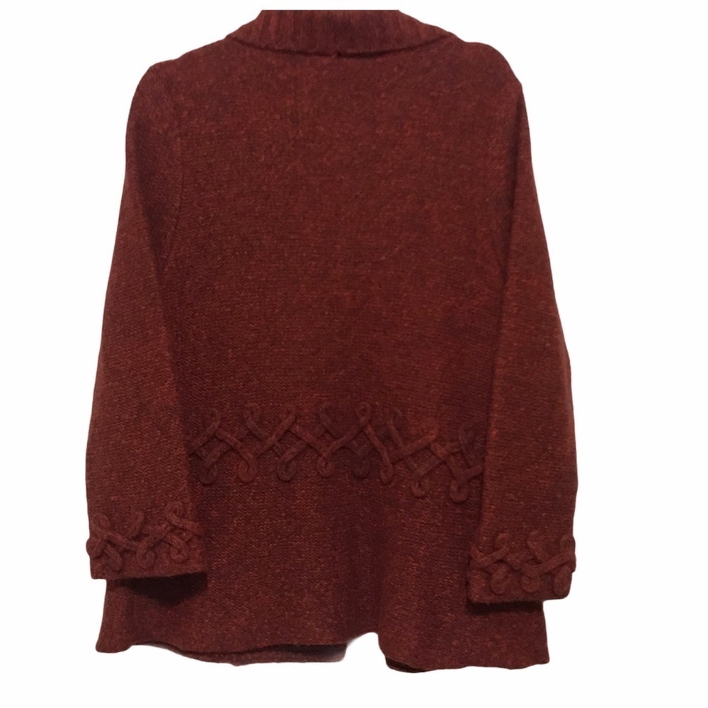 Pendleton Knit One Button Maroon Cardigan - Picture 6 of 11